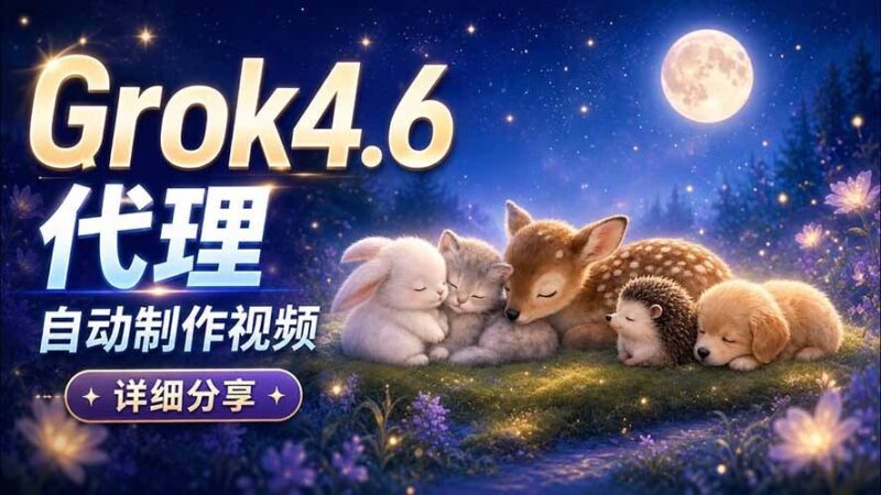 【2026.09.20】Grok 4.6智能代理一键生成视频!提示词到成片全流程实操揭秘|AI Agent实战分享-小鱼项目网