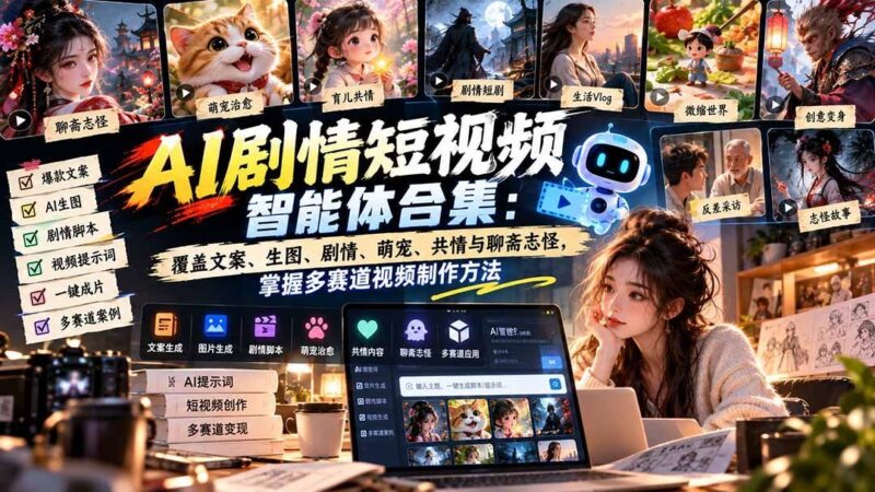 【2026.09.25】AI剧情短视频智能体全攻略:从文案到聊斋志怪,多赛道制作技巧一网打尽-小鱼项目网