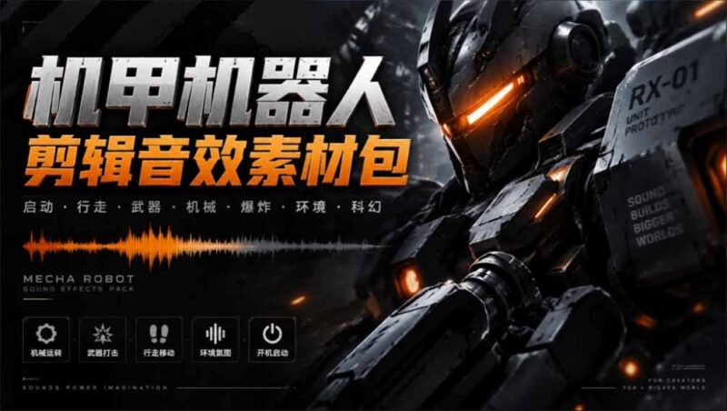 【2026.10.03】机甲迷必收!中文汉化无损变形能量音效全集,机器人音效宝藏库-小鱼项目网