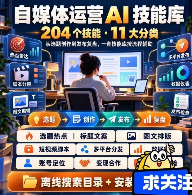 虚拟产品 506. 2026.10.6自媒体运营精选Skil-小鱼项目网