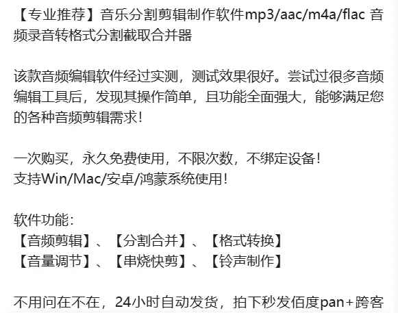 虚拟产品 515. 音乐分割剪辑制作软件 该款音频编辑软件经-小鱼项目网